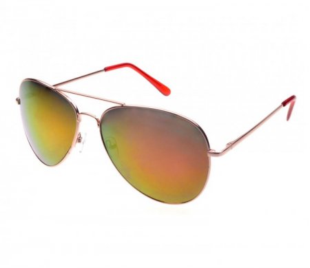 Aviator Metal Tinted Lens Sunglasses (Spring Tenple, Large Size) RB006-2