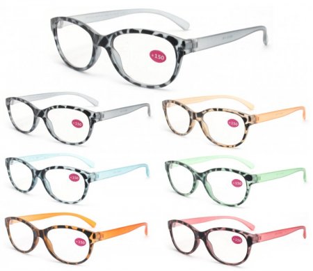 Unisex Fashion Plastic Reading Glasses 4 Style Asstd R9216-19