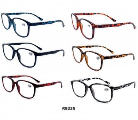 Fashion Plastic Reading Glasses 4 Style Asstd R9224-27