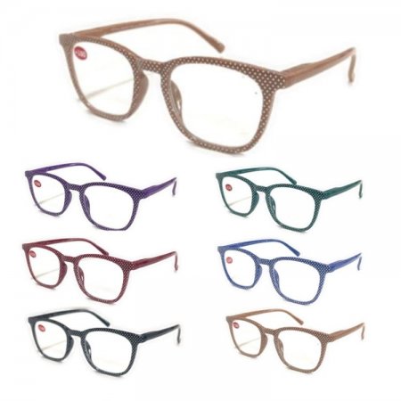 Unisex Fashion Spring Arm Plastic Reading Glasses 4 Style Asstd R9258-61