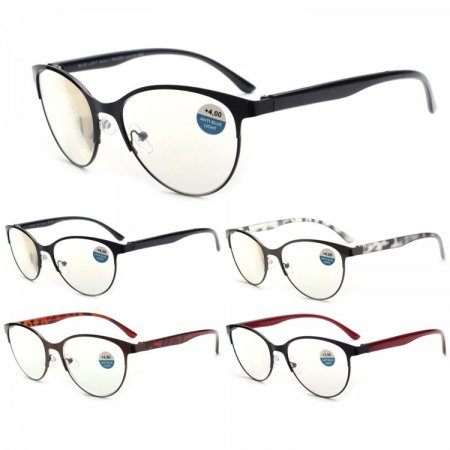 Metal Frame Anti Blue Light Reading Glasses 4 Style Assot. R9266-69